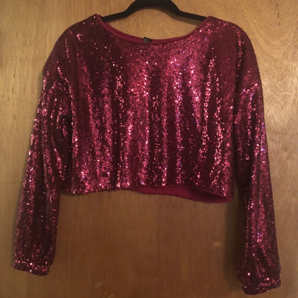 NWOT forever 21 red sequin top